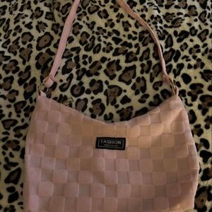Pink Fabric Shoulder Bag